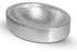 Hand Hammered 17 inch Aluminum Skirted Oval Vessel Bathroom Sink - Nickel